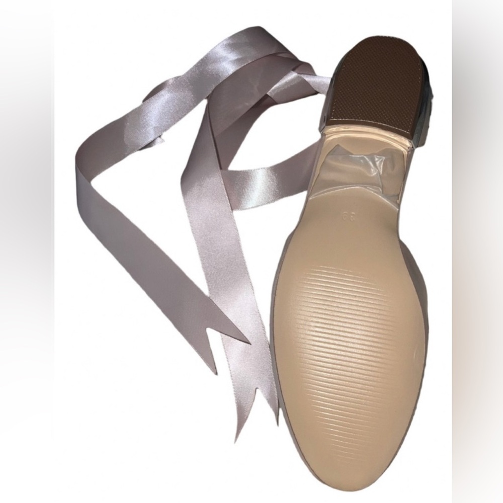 Ballet Pink Ribbon Flats Size 38.5 NWT - Picture 7 of 7